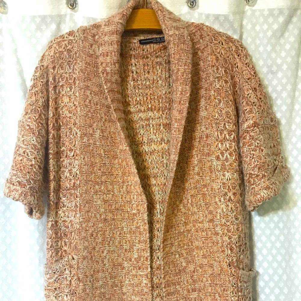 Atmosphere/Primark cardigan sweater w/silver, pockets, sz S